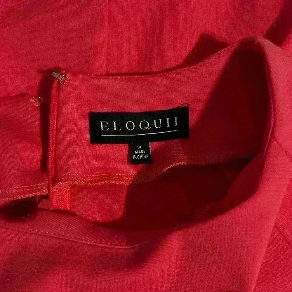 Eloquii NWT Pink Ruffled Short Sleeve Sheath Dress Size 14 - Picture 11 of 13